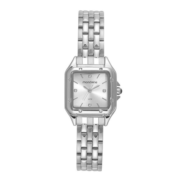 Relogio Mondaine Feminino Ref:32777l0mvne2 Retangular Prateado Relogio Mondaine Feminino Ref:32777l0mvne2 Retangular Prateado