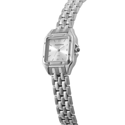 Relogio Mondaine Feminino Ref:32777l0mvne2 Retangular Prateado