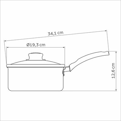 Panela Turim Alumínio Antiaderente 18 Cm Tramontina
