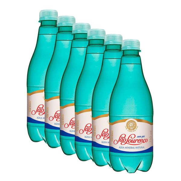 AGUA MINERAL SÃO LOURENÇO SEM GÁS 510ML - PACK COM 6 UNID AGUA MINERAL SÃO LOURENÇO SEM GÁS 510ML - PACK COM 6 UNID