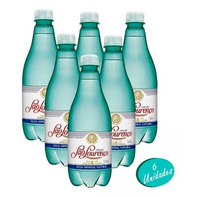 AGUA MINERAL SÃO LOURENÇO SEM GÁS 510ML - PACK COM 6 UNID