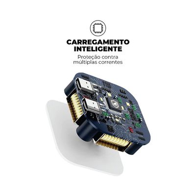 Carregador Turbo Duplo Tipo C + 2UN Cabo Thunder 65W 2 em 1 Tipo C - 1,8M - Gshield