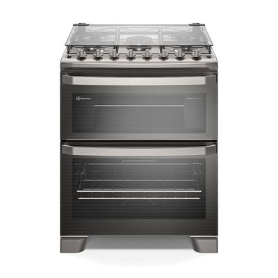 Fogão 5 bocas Electrolux Cinza Experience 2 Fornos, PerfectCook360 e Tripla Chama (FE5DC) 220V