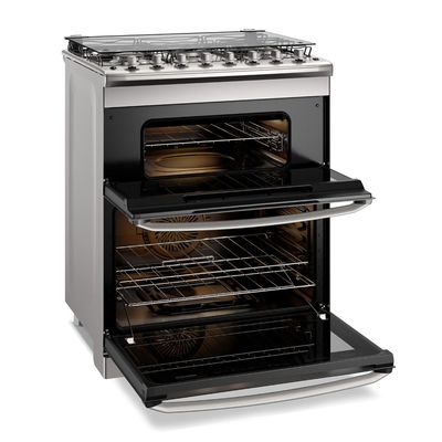 Fogão 5 bocas Electrolux Cinza Experience 2 Fornos, PerfectCook360 e Tripla Chama (FE5DC) 220V