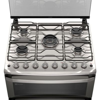 Fogão 5 bocas Electrolux Cinza Experience 2 Fornos, PerfectCook360 e Tripla Chama (FE5DC) 220V