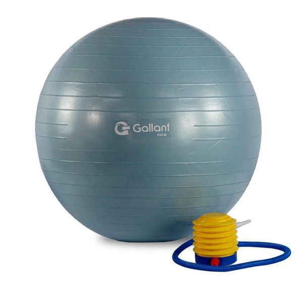 Bola de Pilates 55cm Yoga e Abdominal Com Bomba Gallant (GBP55AECBA-AZ) Bola de Pilates 55cm Yoga e Abdominal Com Bomba Gallant (GBP55AECBA-AZ)