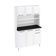 Armário De Cozinha De Aço Kit Triplo 105cm Rose Smart Branco