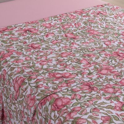 Lençol De Cima Avulso Luar Estampado Solteiro 01 Peça Malha 100% Algodão - Floral