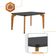 Conjunto Mesa Liz 120cm Mdf 4 Cadeiras Athenas Moderna Veludo Grafite E Imbuia