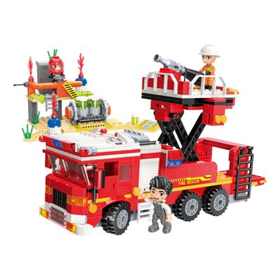 Blocos De Montar Bombeiros Ao Resgate Na Estação 539 Peças - Qman 12013