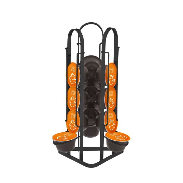 Porta Cápsulas Três Corações Suporte Preto para 15 Unidades Café