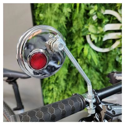 2 ESPELHOS RETROVISOR RETRÔ BIKE BICICLETA REDONDO CROMADO