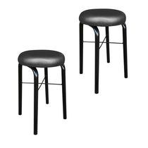 Kit 02 Banquetas Baixa Manu Corino Preto