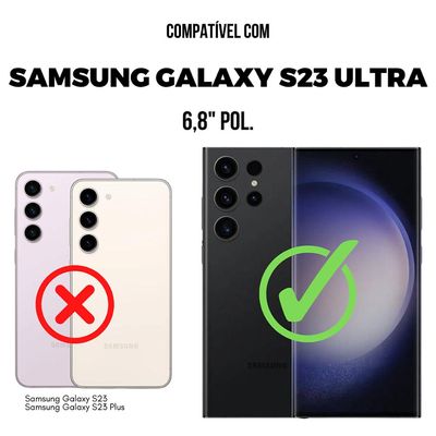 Película para Samsung Galaxy S23 Ultra - Traseira de Fibra de Carbono Preta - Gshield