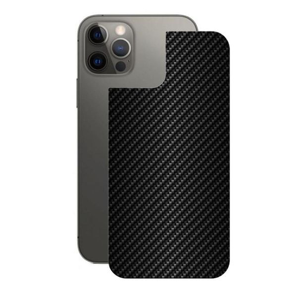 Película iPhone 12ProMax-Traseira FibraCarbono Preta-Gshield Película iPhone 12ProMax-Traseira FibraCarbono Preta-Gshield
