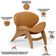 Kit 2 Poltronas Decorativa Orgânica Sala Living Kadosh L02 Couríssimo Canela - Lyam Decor