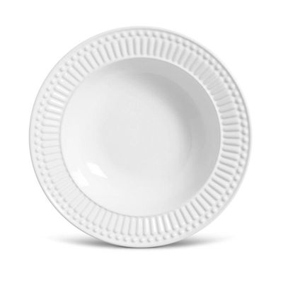 Conjunto De Pratos Fundos 06 Peças Roma Branco Porto Brasil