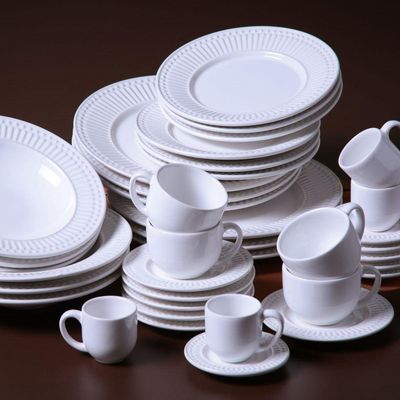 Conjunto De Pratos Fundos 06 Peças Roma Branco Porto Brasil