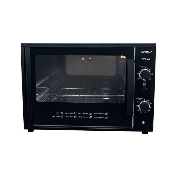 Forno Elétrico de Bancada Nardelli TOP 60 Black 60 Litros Preto 127V 110V Forno Elétrico de Bancada Nardelli TOP 60 Black 60 Litros Preto 127V 110V