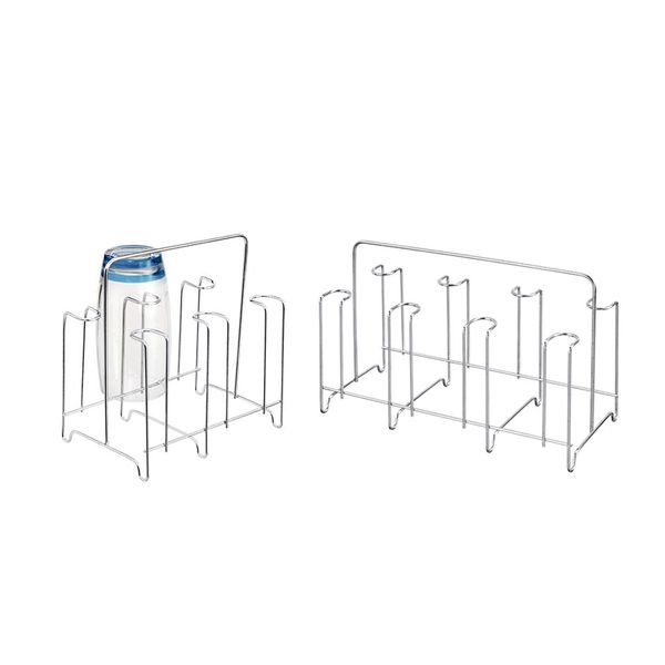 Escorredor Porta Copos Suporte Metal Aço Cromado 2un Escorredor Porta Copos Suporte Metal Aço Cromado 2un