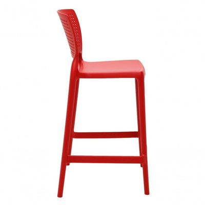 Banqueta Safira Alta Vermelha Tramontina