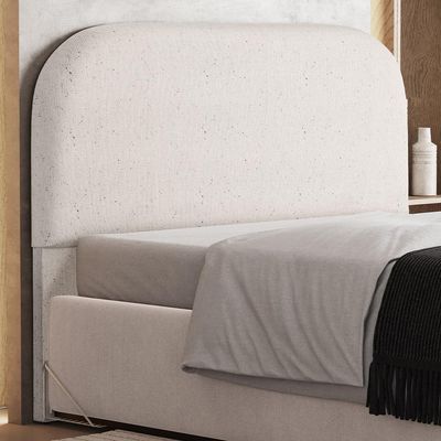 Cabeceira Cama Box Casal 140cm Orgânica Lanna W01 Linho Cru - Lyam Decor