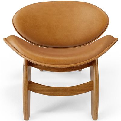 Kit 4 Poltronas Decorativa Orgânica Sala Living Kadosh L02 Couríssimo Canela - Lyam Decor