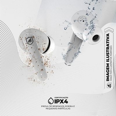 Earbuds - Fone de ouvido Fone de Ouvido Bluetooth - Branco - Symetric - Gshield