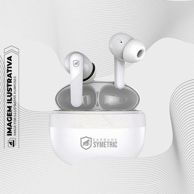 Earbuds - Fone de ouvido Fone de Ouvido Bluetooth - Branco - Symetric - Gshield