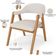Kit 06 Cadeiras de Jantar e Estar Living Estofada Nadja L02 Linho Cru - Lyam Decor