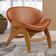 Poltrona Decorativa Orgânica Sala Living Kadosh L02 Couríssimo Camel - Lyam Decor