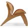 Poltrona Decorativa Orgânica Sala Living Kadosh L02 Couríssimo Camel - Lyam Decor