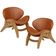 Kit 2 Poltronas Decorativa Orgânica Sala Living Kadosh L02 Couríssimo Camel - Lyam Decor