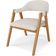 Cadeira de Jantar e Estar Living Estofada Nadja L02 Linho Cru - Lyam Decor