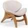 Poltrona Decorativa Orgânica Sala Living Kadosh L02 Linho Cru - Lyam Decor
