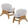 Kit 2 Poltronas Decorativa Orgânica Sala Living Kadosh L02 Linho Cinza - Lyam Decor