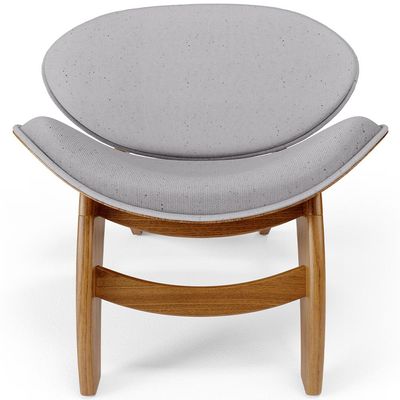Kit 2 Poltronas Decorativa Orgânica Sala Living Kadosh L02 Linho Cinza - Lyam Decor