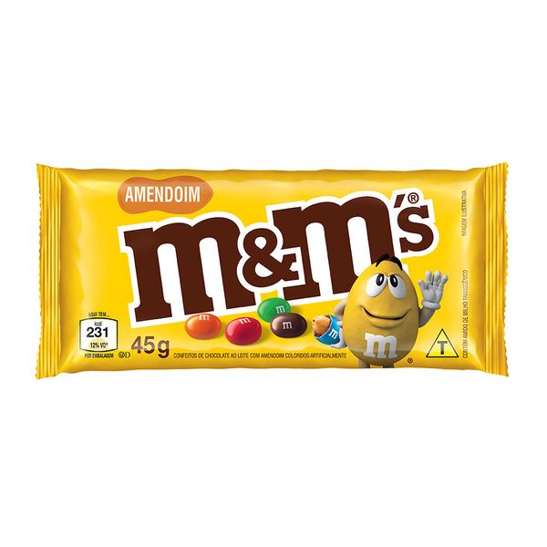 Confeitos M&Ms Amendoim 40g Confeitos M&Ms Amendoim 40g