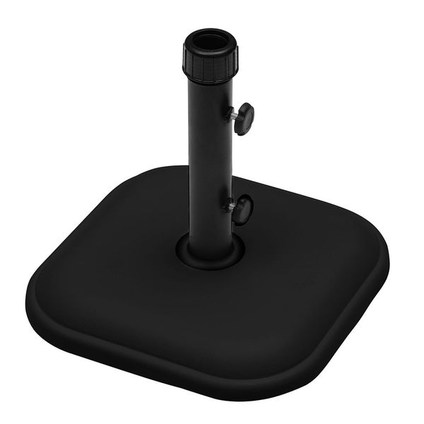 Base para Ombrellone Quadrada em Concreto 11kg Preta Único