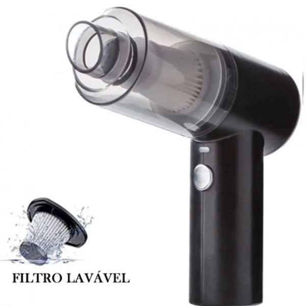 MINI ASPIRADOR DE PÓ SEM FIO PORTÁTIL PARA CARRO CASA Único / Preto