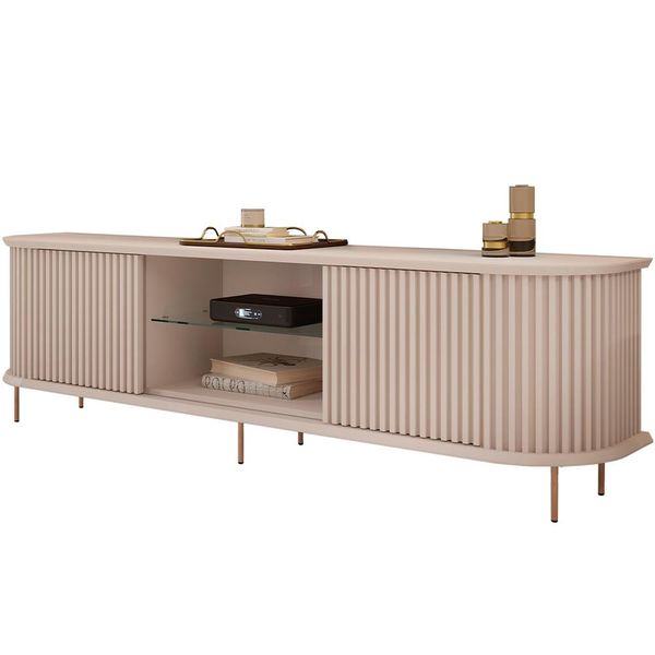 Rack Para Sala de Estar TV 75 Pol Atlantis D05 Off White - Lyam Decor