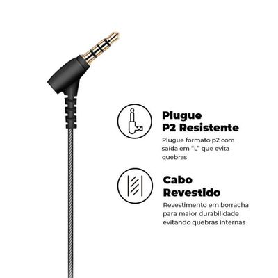 Fone de ouvido Magnético Dual Shock - P2 - Gshield