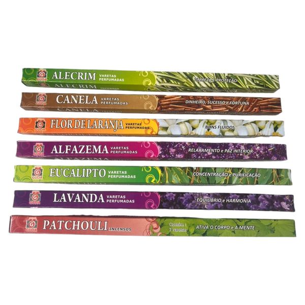 Kit 7 Incensos Para Cada Dia da Semana 7 Caixas C/ 7 Varetas Kit 7 Incensos Para Cada Dia da Semana 7 Caixas C/ 7 Varetas