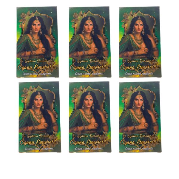 KIT c/6 Legitimo Baralho Cigana Esmeralda 36 Cartas Manual KIT c/6 Legitimo Baralho Cigana Esmeralda 36 Cartas Manual