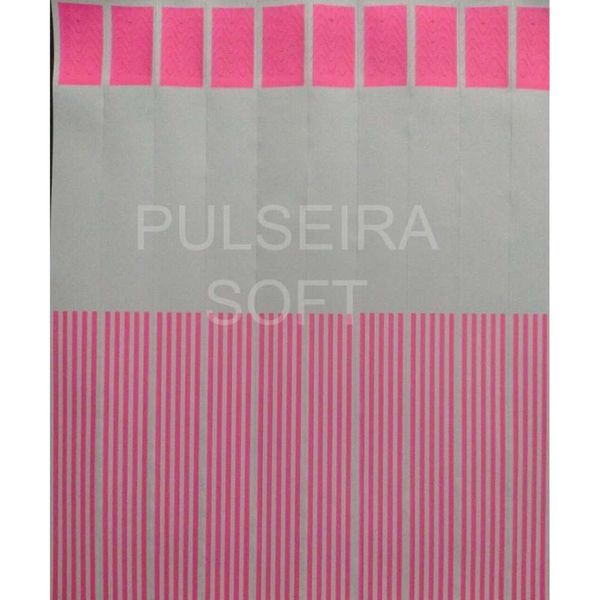 250 Pulseira Cor Pink Soft impressão jato de tinta, cera ou silk 250 Pulseira Cor Pink Soft impressão jato de tinta, cera ou silk