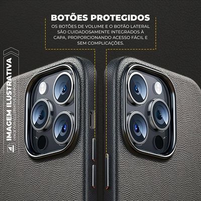 Kit Capa Couro Dual Magsafe e Pelicula Defender Pro Privacidade para iPhone 15 Pro - Gshield
