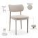 Kit 06 Cadeiras Estofadas Para Sala De Jantar Melina Base Arena L02 Bouclê Creme - Lyam Decor