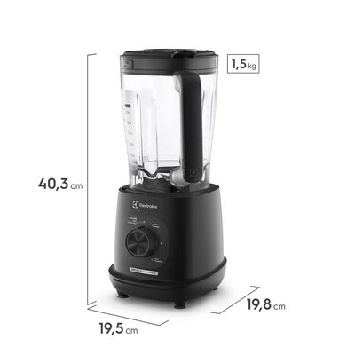 Liquidificador Electrolux 600W 2,7L Efficient TriForce 3 Velocidades Preto (EBL700) 127V