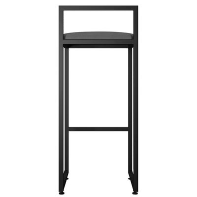 Kit 04 Banquetas Altas Para Cozinha Sala de Jantar Hanna L02 Preto Suede Cinza - Lyam Decor
