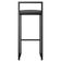 Kit 04 Banquetas Altas Para Cozinha Sala de Jantar Hanna L02 Preto Suede Cinza - Lyam Decor